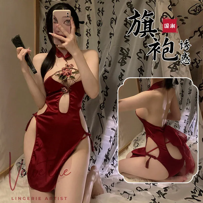 High-Slit Cheongsam Set — detail 1
