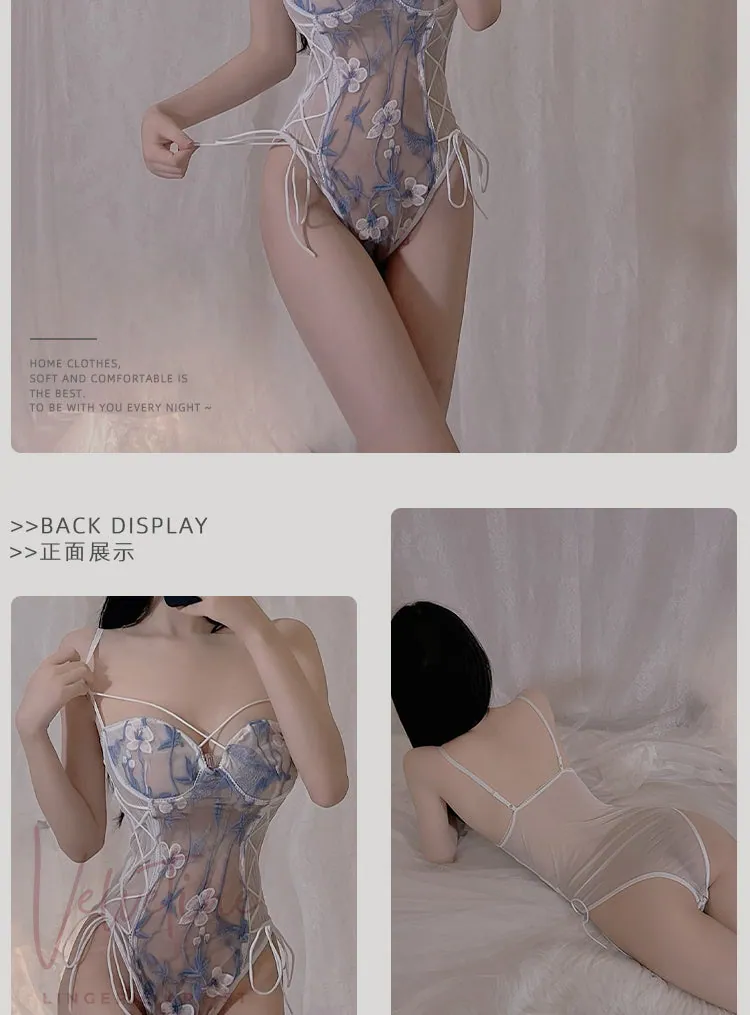 Embroidered Mesh Bodysuit — detail 3