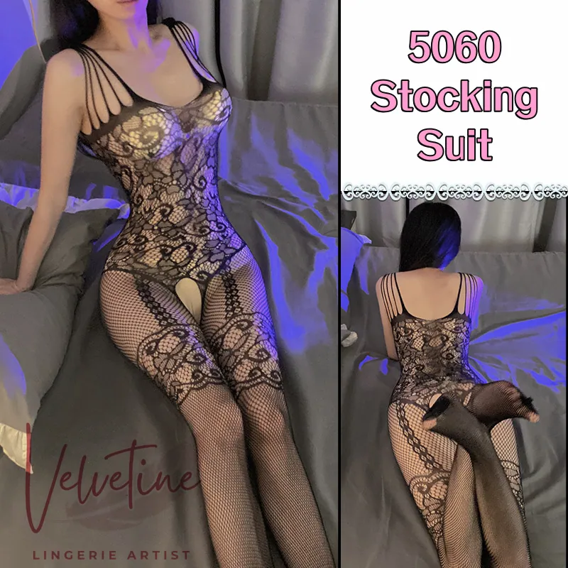 Sheer Mesh Bodysuit & Stockings — detail 3